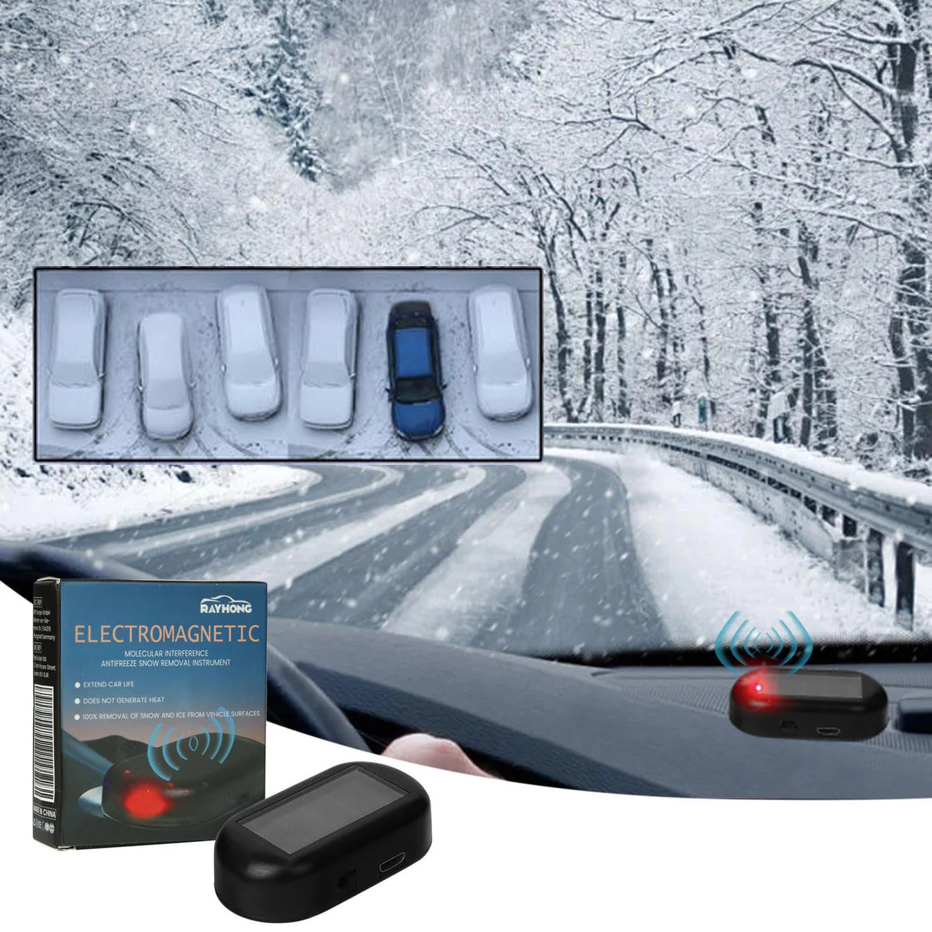 Elektromagnetinė apsaugos priemonė nuo užšalimo ir sniego