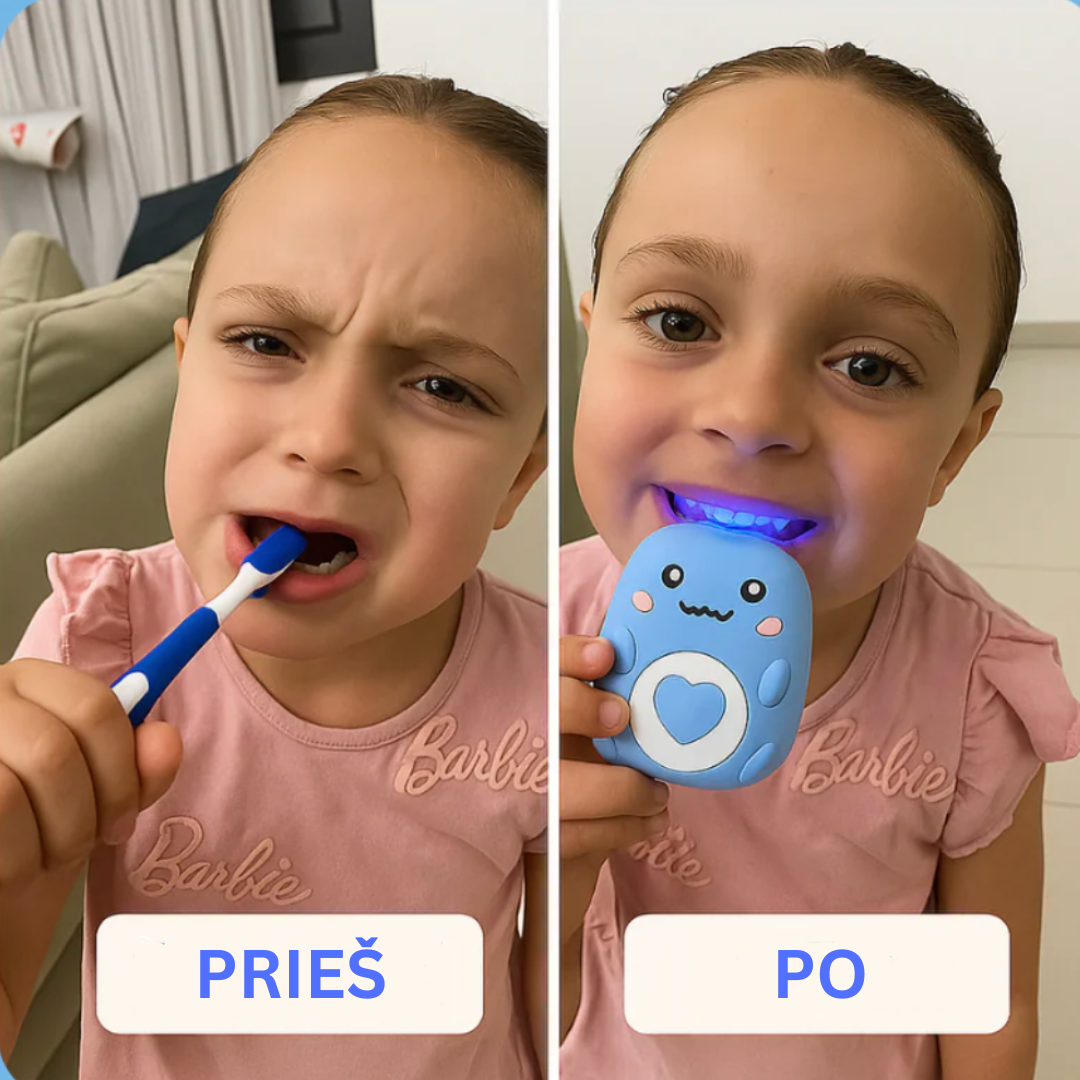 Vaikiškas elektrinis dantų šepetėlis 360°