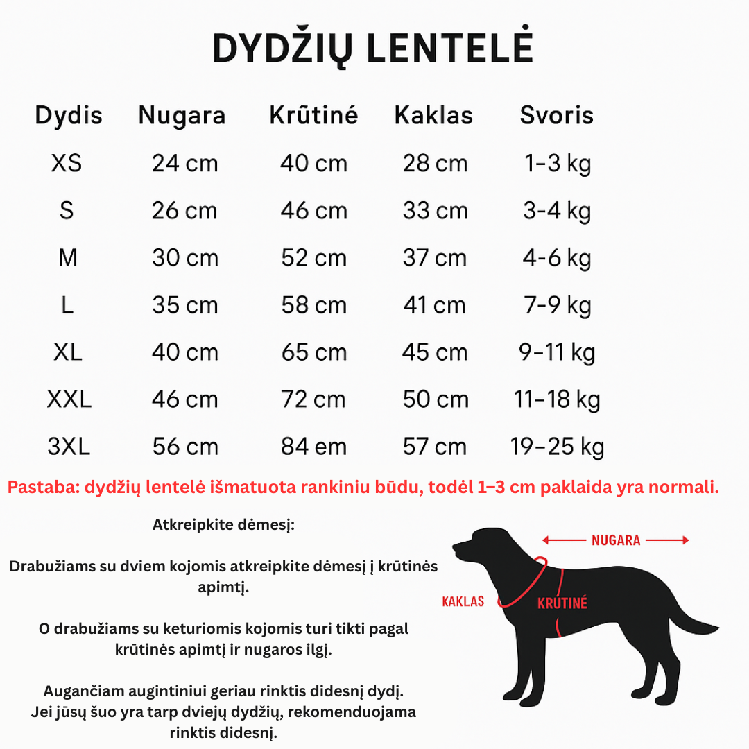 Neperšlampama žieminė striukė šunims